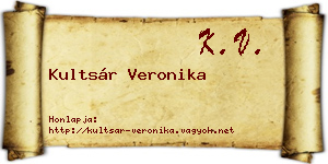 Kultsár Veronika névjegykártya