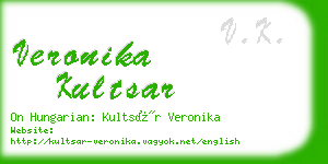 veronika kultsar business card